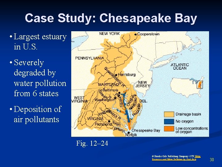 Case Study: Chesapeake Bay • Largest estuary in U. S. • Severely degraded by