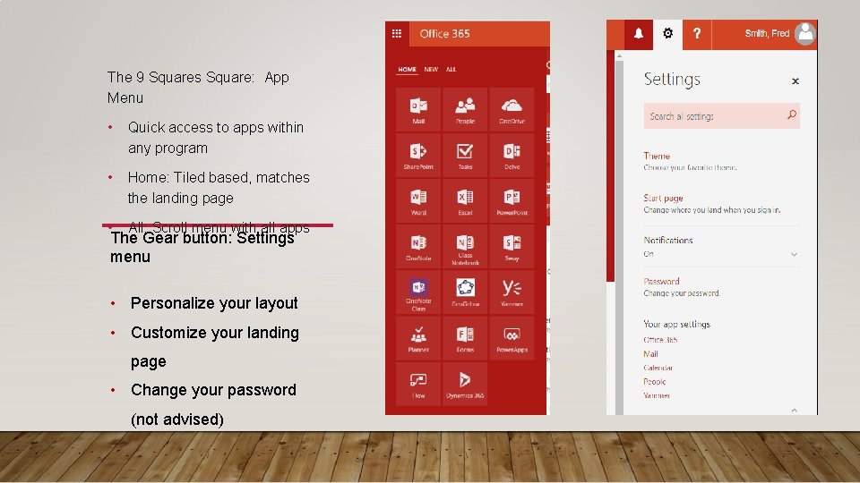 The 9 Squares Square: App Menu • Quick access to apps within any program