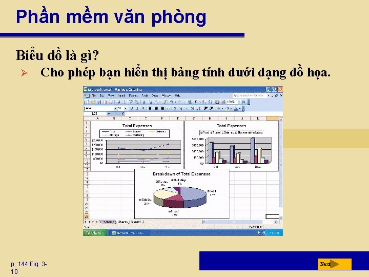 Phần mềm văn phòng Biểu đồ là gì? Ø Cho phép bạn hiển thị