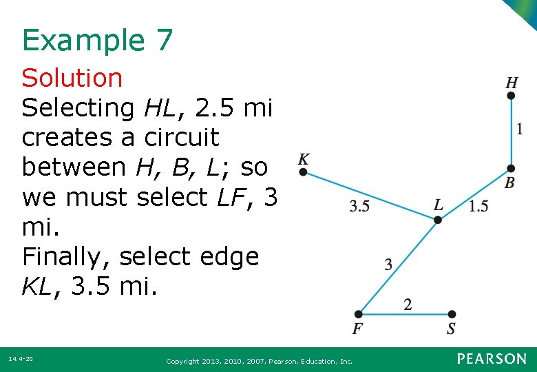 Example 7 Solution Selecting HL, 2. 5 mi creates a circuit between H, B,