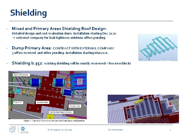 Shielding - Mixed and Primary Areas Shielding Roof Design: Detailed design and cost evaluation