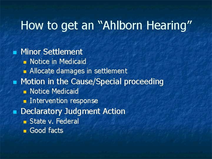 How to get an “Ahlborn Hearing” Minor Settlement Motion in the Cause/Special proceeding Notice
