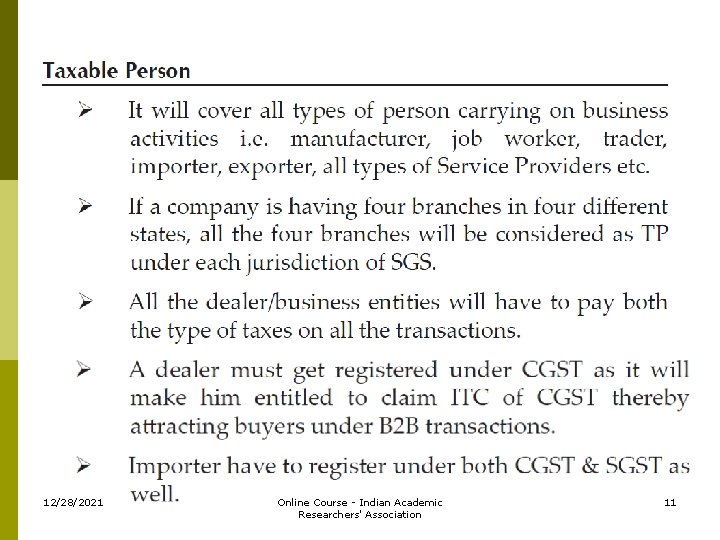 12/28/2021 Online Course - Indian Academic Researchers' Association 11 
