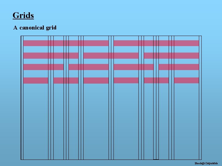 Grids A canonical grid Sheelagh Carpendale 