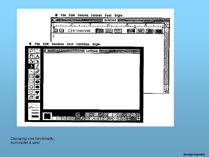 Displaying core functionality from mullet & sano Sheelagh Carpendale 