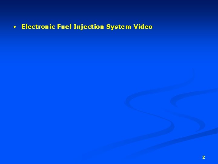  • Electronic Fuel Injection System Video 2 