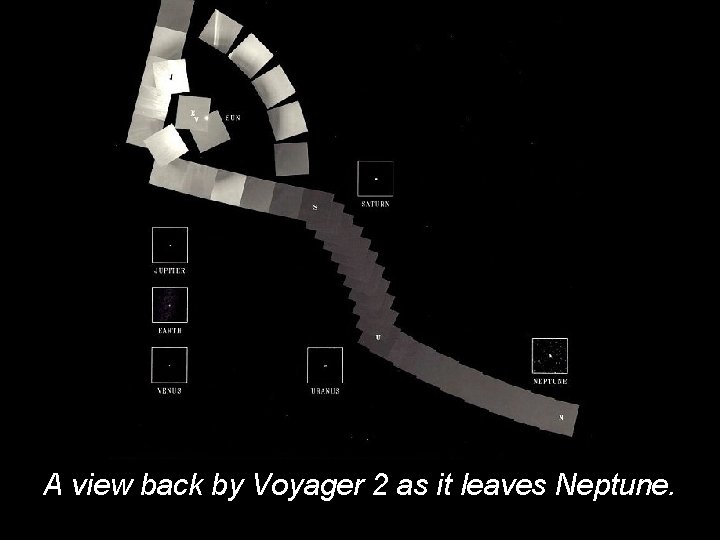 A view back by Voyager 2 as it leaves Neptune. 