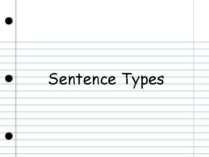 Sentence Types 