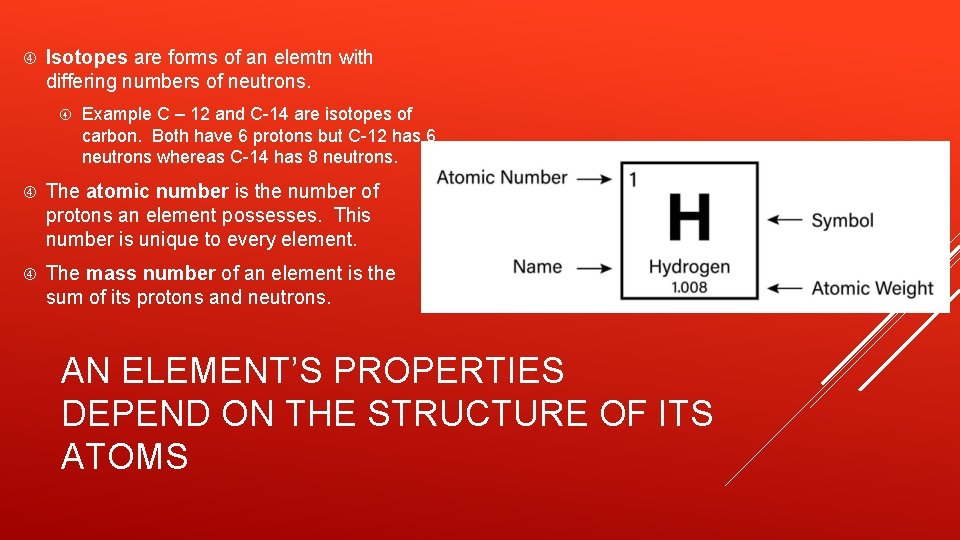  Isotopes are forms of an elemtn with differing numbers of neutrons. Example C