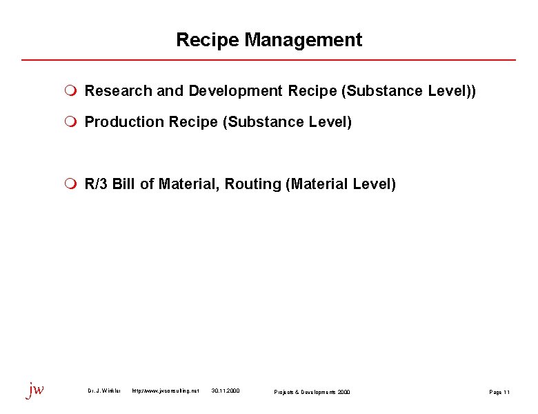 Recipe Management m Research and Development Recipe (Substance Level)) m Production Recipe (Substance Level)