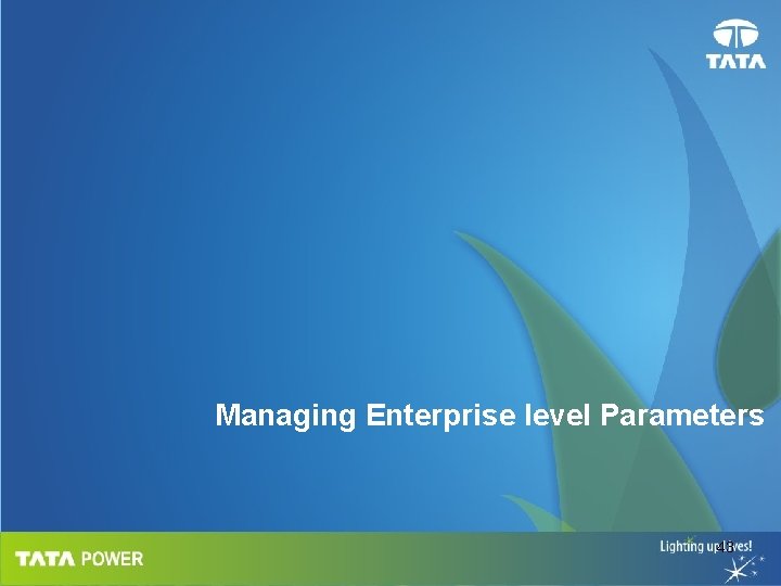 Managing Enterprise level Parameters 43 