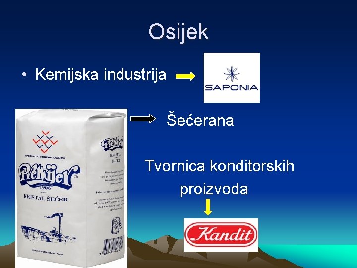 Osijek • Kemijska industrija • • Šećerana Tvornica konditorskih proizvoda 