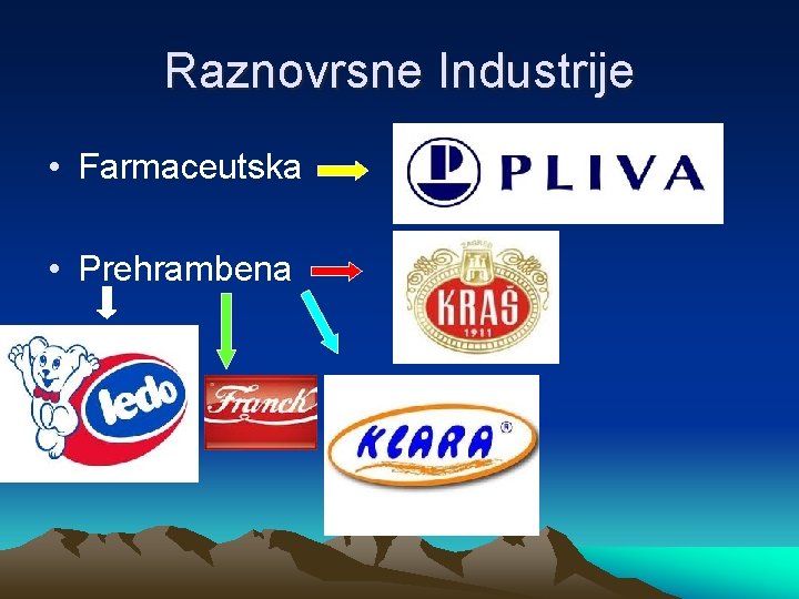 Raznovrsne Industrije • Farmaceutska • Prehrambena 