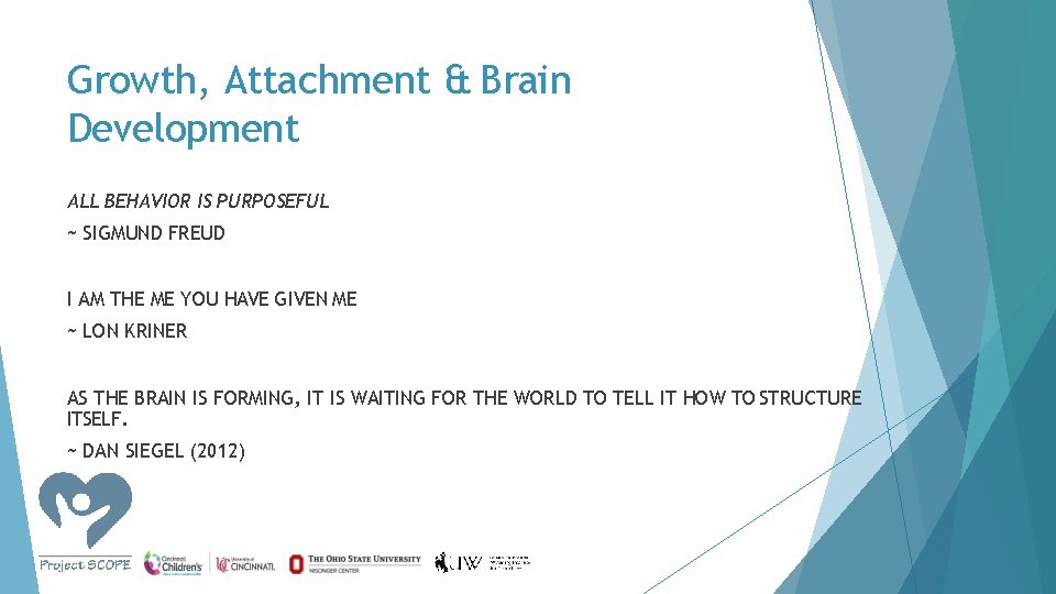 Growth, Attachment & Brain Development ALL BEHAVIOR IS PURPOSEFUL ~ SIGMUND FREUD I AM