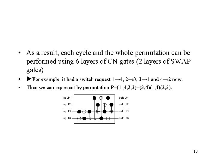  • As a result, each cycle and the whole permutation can be performed