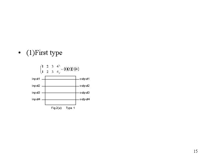  • (1)First type input 1 output 1 input 2 output 2 input 3