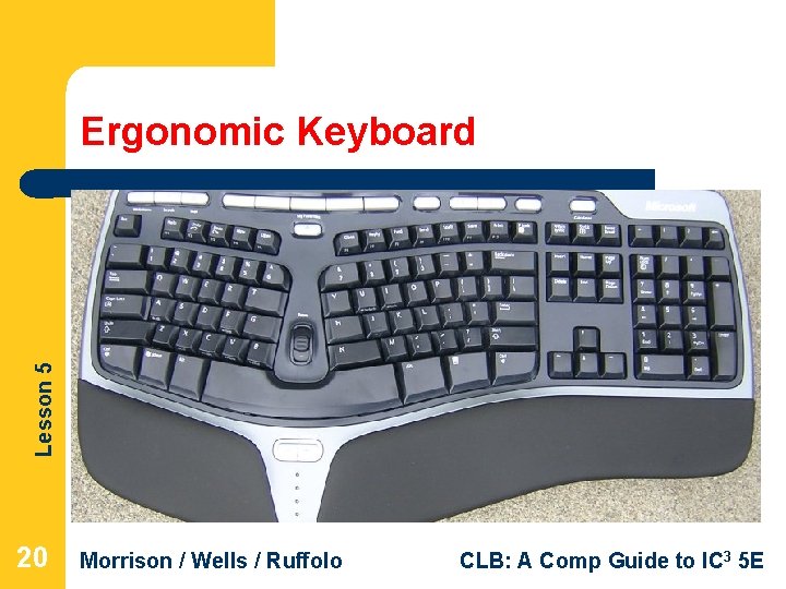 Lesson 5 Ergonomic Keyboard 20 Morrison / Wells / Ruffolo CLB: A Comp Guide