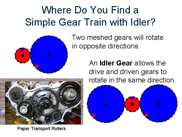 Where Do You Find a Simple Gear Train with Idler? Two meshed gears will