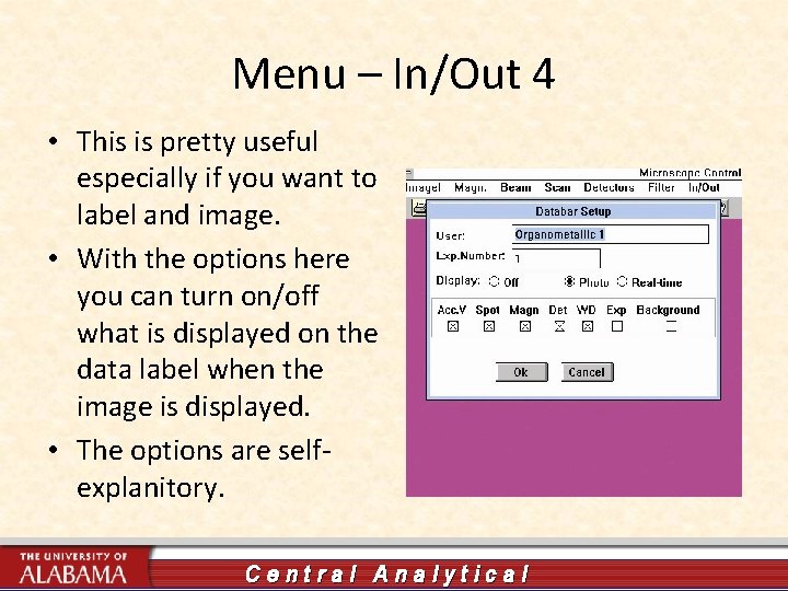 Menu – In/Out 4 • This is pretty useful especially if you want to