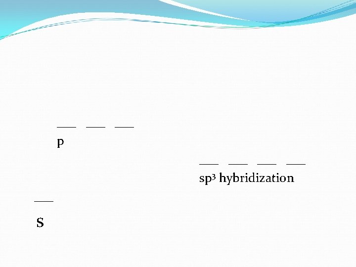 ___ ___ p ___ ___ sp 3 hybridization ___ s 