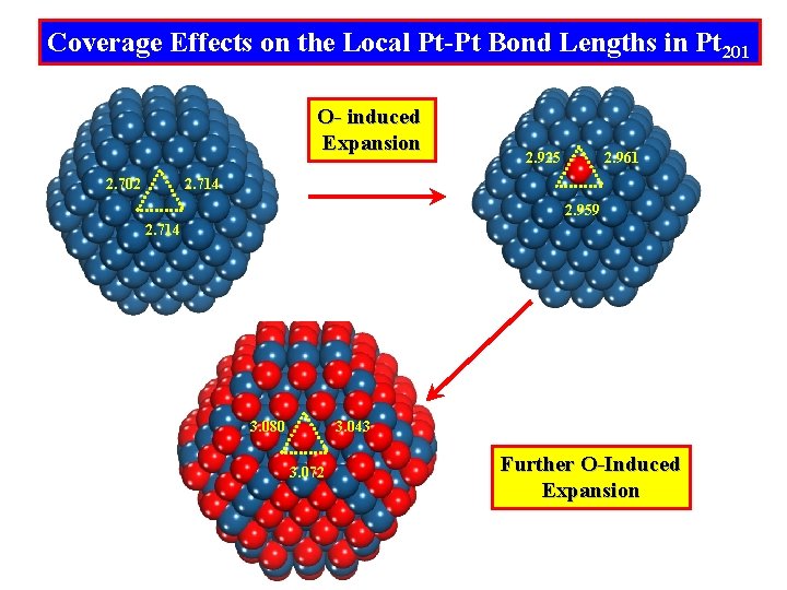 Coverage Effects on the Local Pt-Pt Bond Lengths in Pt 201 O- induced Expansion
