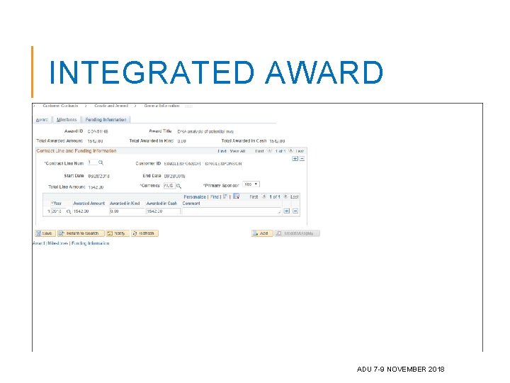 INTEGRATED AWARD ADU 7 -9 NOVEMBER 2018 