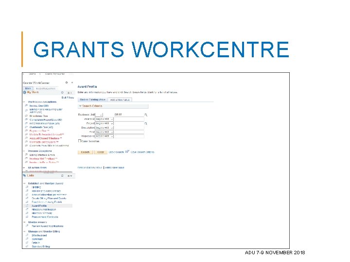 GRANTS WORKCENTRE ADU 7 -9 NOVEMBER 2018 