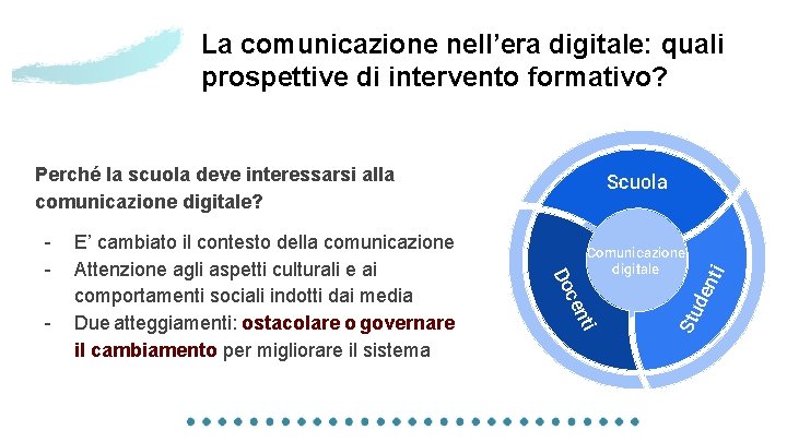 La comunicazione nell’era digitale: quali prospettive di intervento formativo? Perché la scuola deve interessarsi