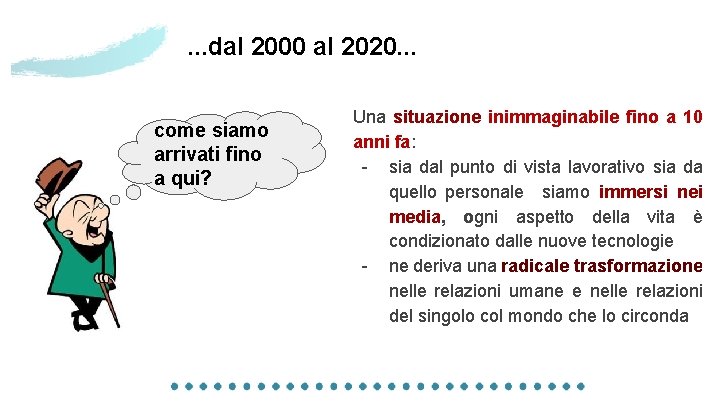 . . . dal 2000 al 2020. . . come siamo arrivati fino a