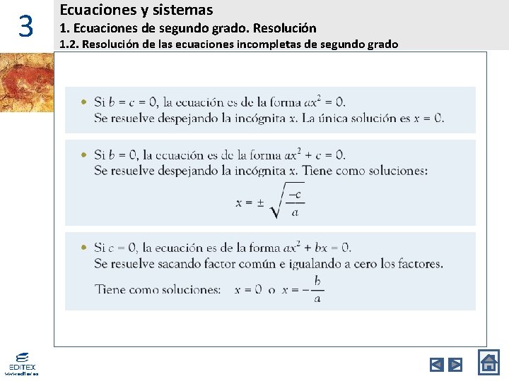 3 www. editex. es Ecuaciones y sistemas 1. Ecuaciones de segundo grado. Resolución 1.