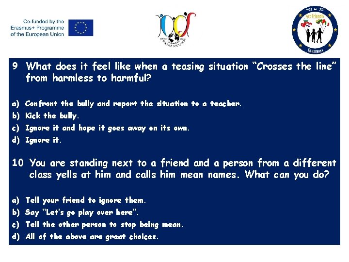 9 What does it feel like when a teasing situation “Crosses the line” from