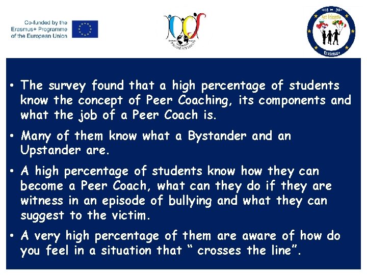  • The survey found that a high percentage of students know the concept