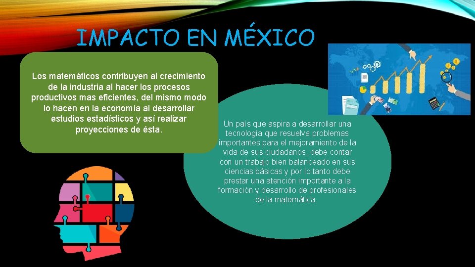 IMPACTO EN MÉXICO Los matemáticos contribuyen al crecimiento de la industria al hacer los