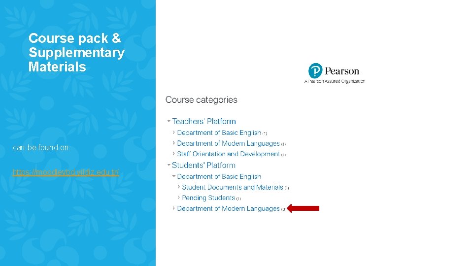 Course pack & Supplementary Materials can be found on: https: //moodleybd. yildiz. edu. tr/