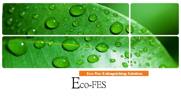 Eco Fire Extinguishing Solution Eco-FES 