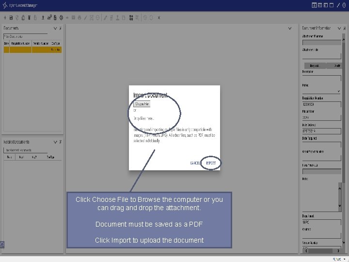 Click Choose File to Browse the computer or you can drag and drop the