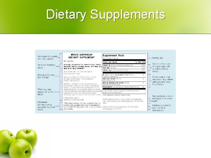 Dietary Supplements 