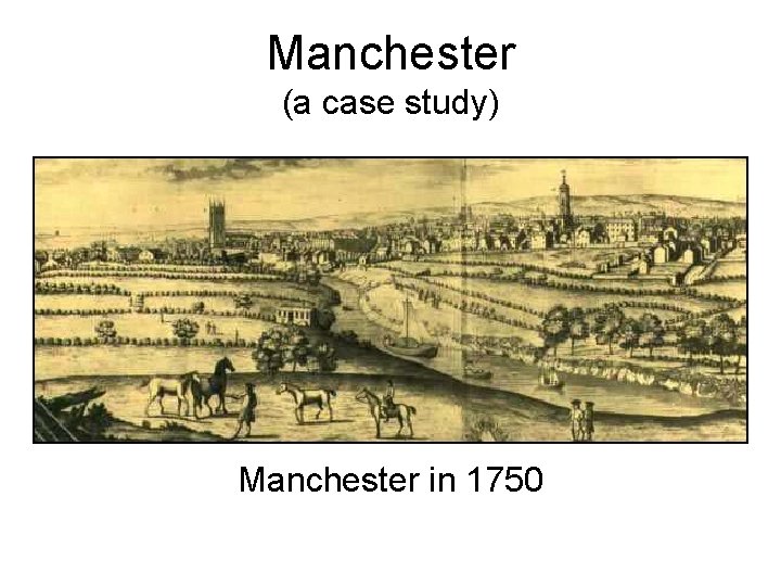 Manchester (a case study) Manchester in 1750 