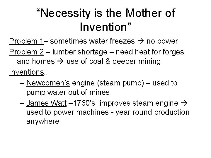 “Necessity is the Mother of Invention” Problem 1– sometimes water freezes no power Problem