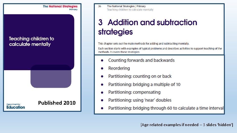 Published 2010 [Age related examples if needed – 3 slides ‘hidden’] 