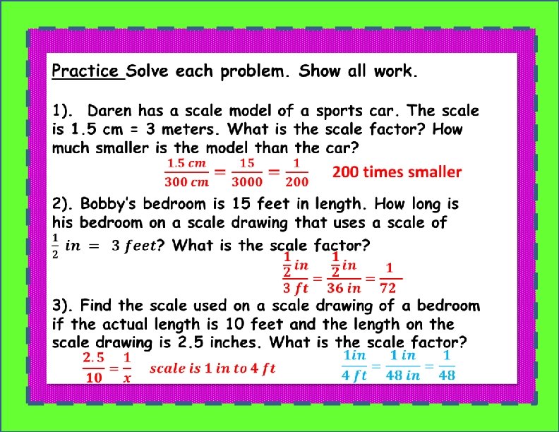 Scale Factor Problem Solving Scale Factor Teacher Twins 2014 Warm Up Solve