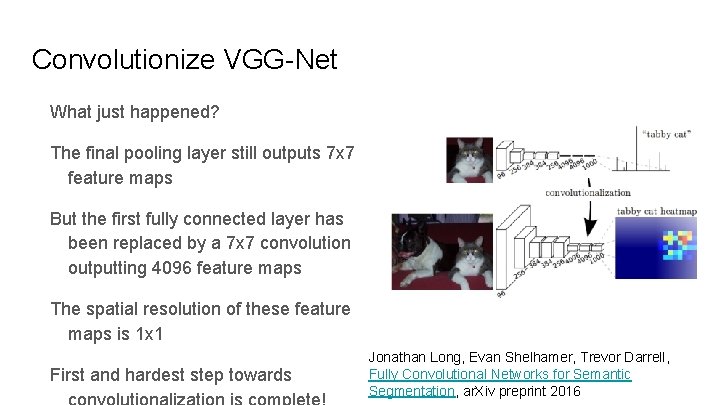 Convolutionize VGG-Net What just happened? The final pooling layer still outputs 7 x 7