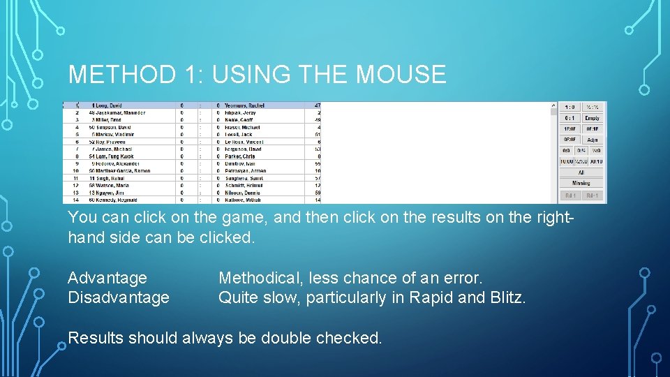 METHOD 1: USING THE MOUSE You can click on the game, and then click