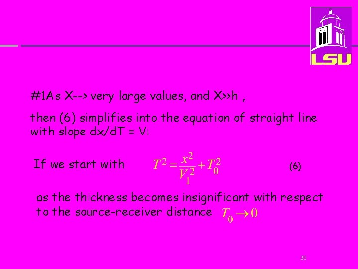 #1 As X--> very large values, and X>>h , then (6) simplifies into the