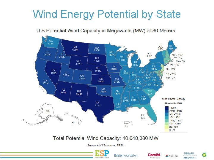 Wind Energy Potential by State PROJECT TITLE 