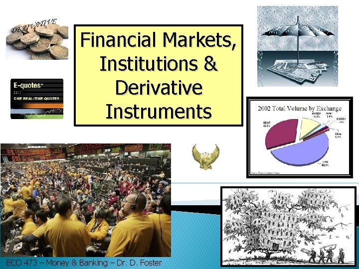 Financial Markets, Institutions & Derivative Instruments ECO 473 – Money & Banking – Dr.