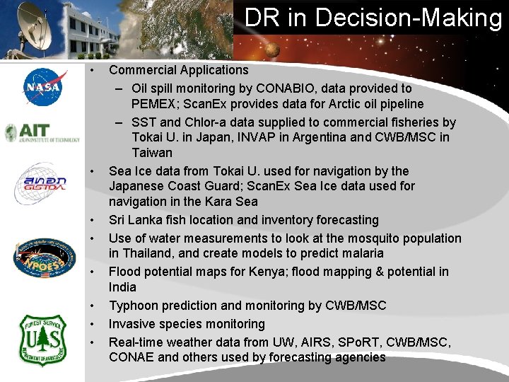 DR in Decision-Making Click to edit Master title style • Commercial Applications – Oil