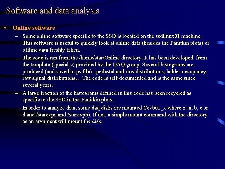 Software and data analysis • Online software – Some online software specific to the