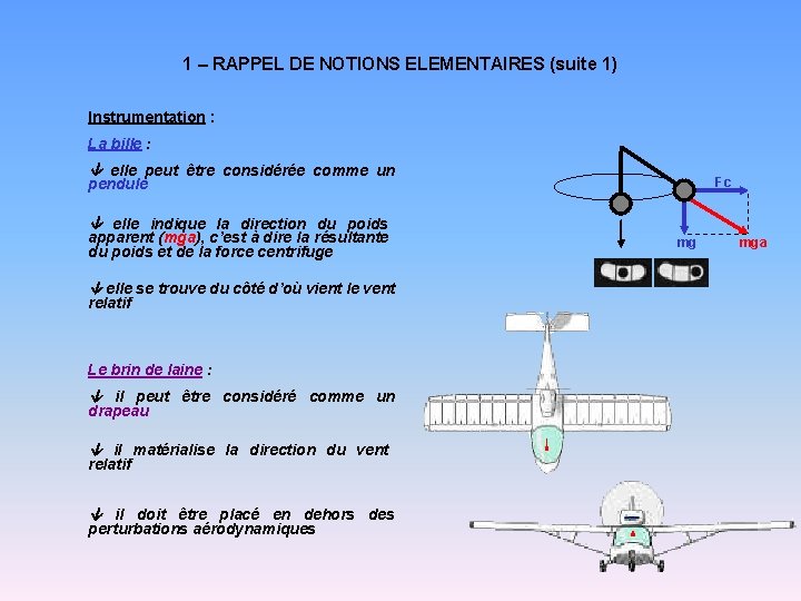 1 – RAPPEL DE NOTIONS ELEMENTAIRES (suite 1) Instrumentation : La bille : elle 1 – RAPPEL DE NOTIONS ELEMENTAIRES (suite 1) Instrumentation : La bille : elle