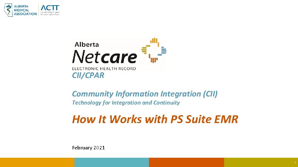 CII/CPAR Community Information Integration (CII) Technology for Integration and Continuity How It Works with